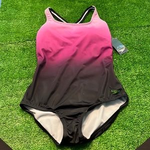 Speedo Purple/Black Ombre One Piece Swimsuit